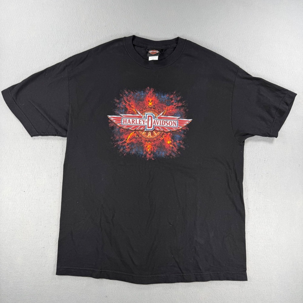VTG Harley-Davidson Augusta Georgia Graphic T-Shirt Mens XL Black